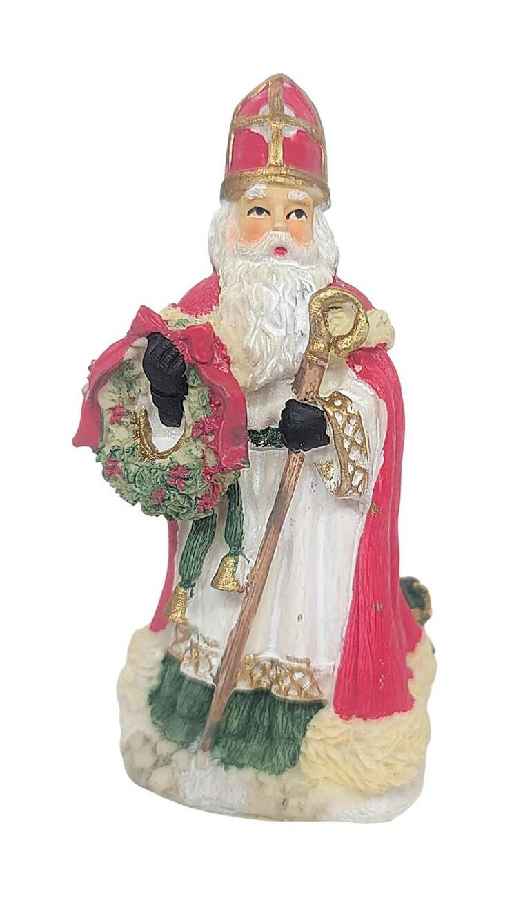 Vtg 1995 St Nicholas Santa Austria Figurine SC20 International Resources 4" CL36